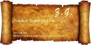 Zupka Gabriella névjegykártya